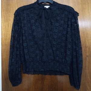 Elegant Black Lace Top